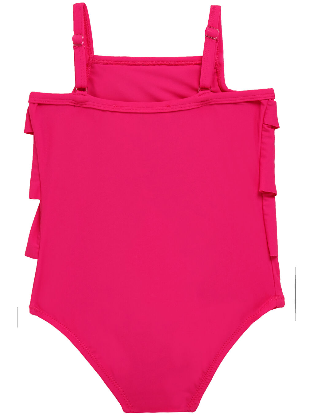 Fuşya UV Korumalı Askılı Mayo Kız Bebek Yüzücü Mayo 5108 Pembe-2