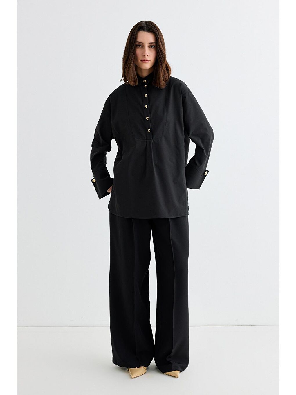 Ferina Gömlek Siyah-1