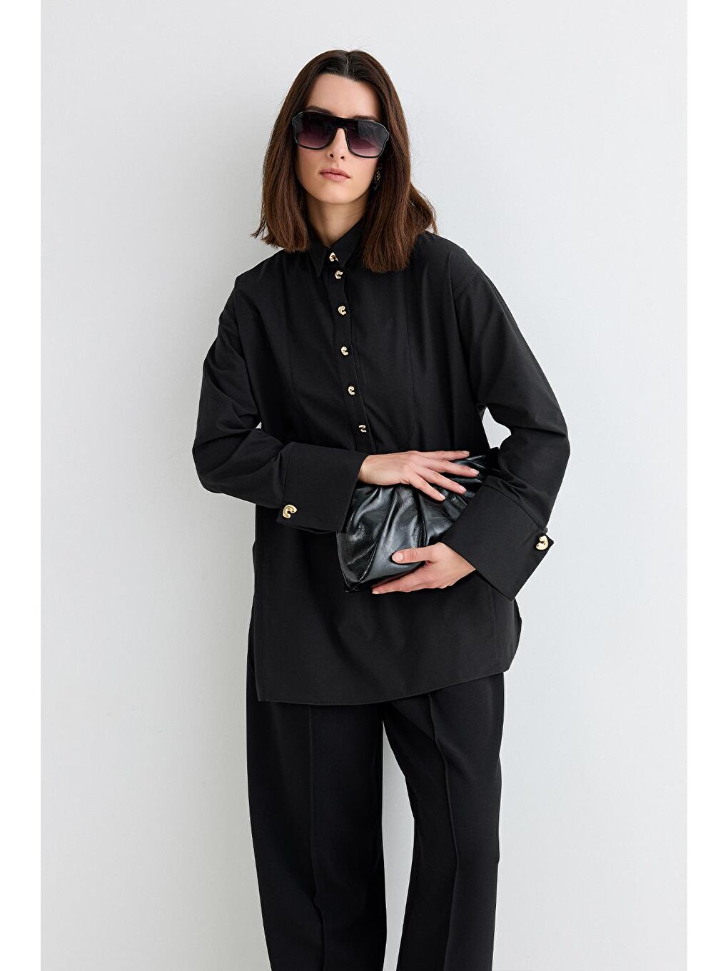 Ferina Gömlek Siyah-2
