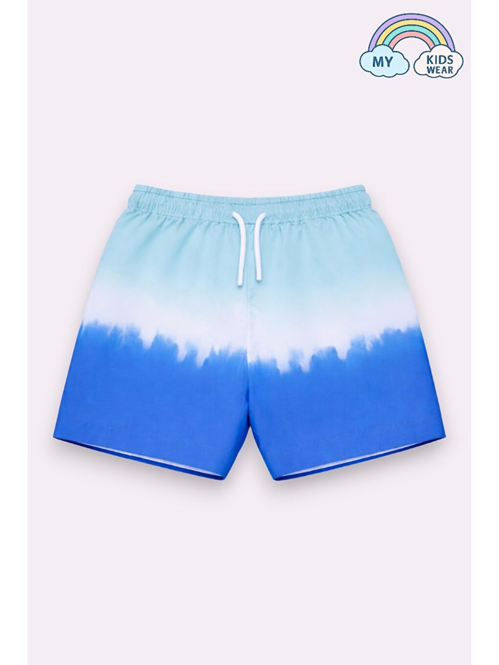 Lacivert Erkek Çocuk Degrade Desenli Deniz Şortu 2’li Set 3-16 Yaş 12382-2