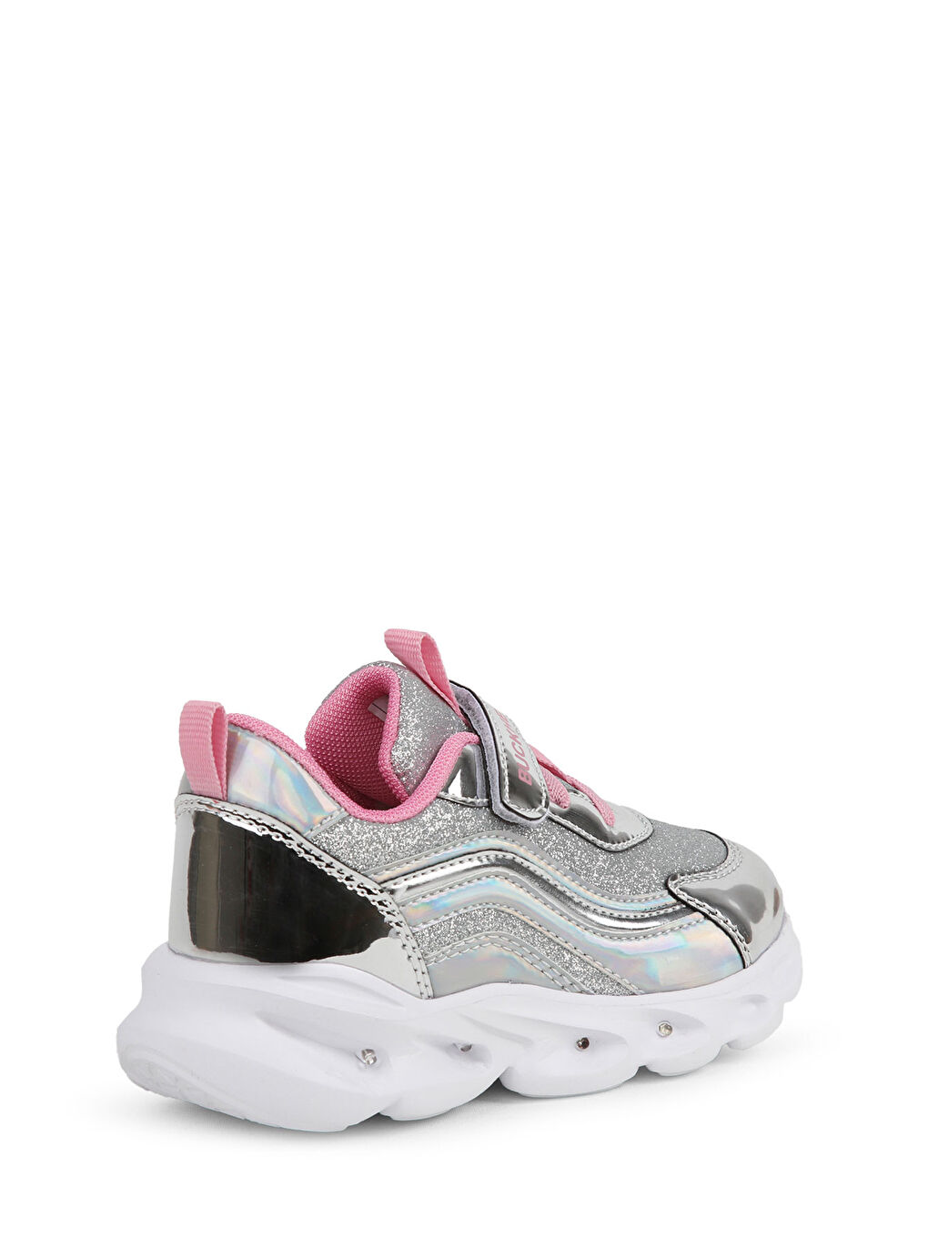 Gri BUCK4430 GLOSSY SHINY Gümüş Kız Çocuk Sneaker-2