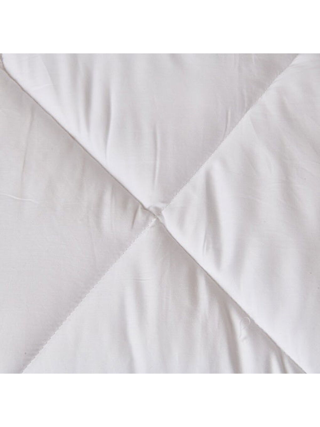 Soft Tek Kişilik Pamuk Microjel Yorgan - Beyaz - 155x215 cm-1