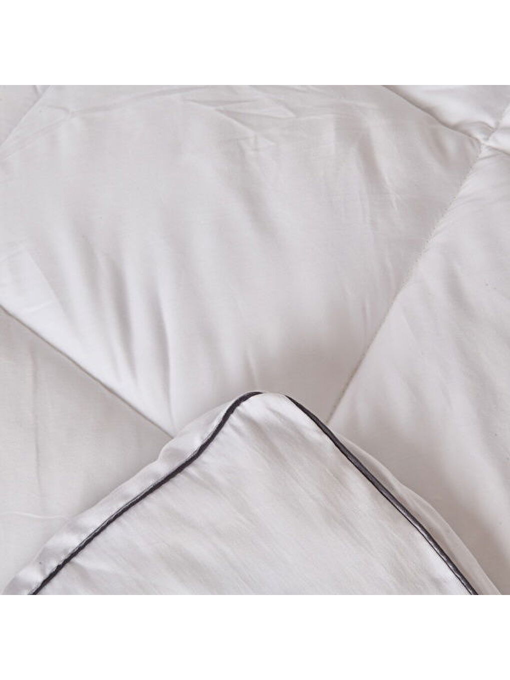 Soft Tek Kişilik Pamuk Microjel Yorgan - Beyaz - 155x215 cm-2