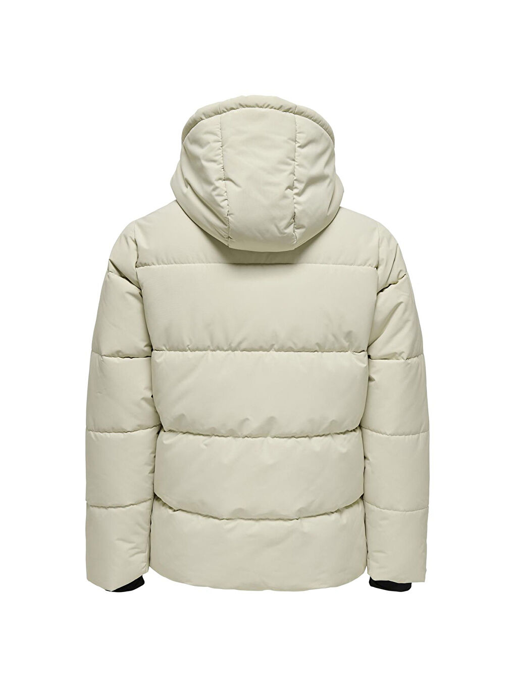 Only&Sons Ekru Carl Life Quilted Erkek Beyaz Kapüşonlu Mont - 4