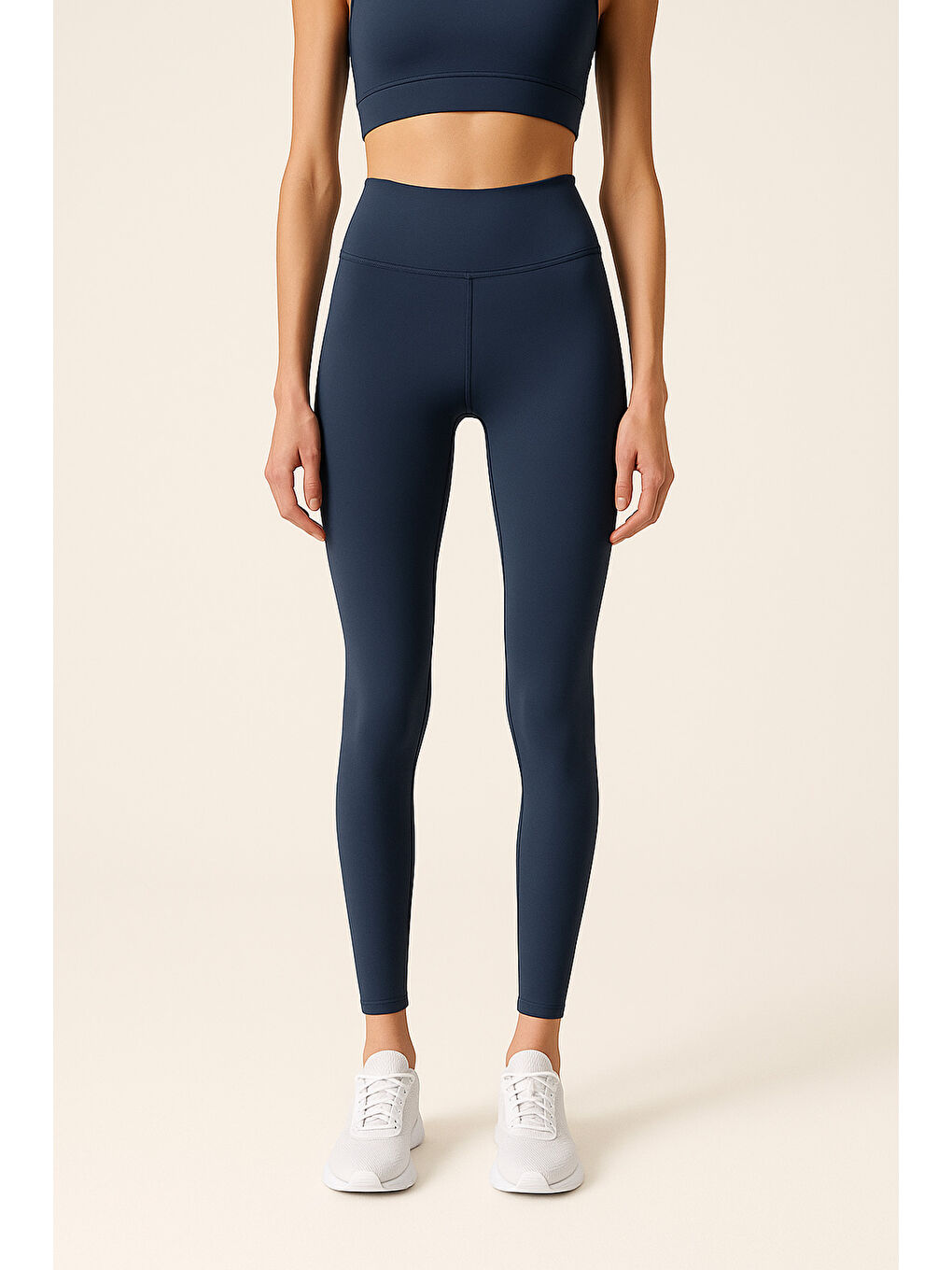 İndigo Kadın Yüksek Bel Toparlayıcı Tam Boy Spor Tayt