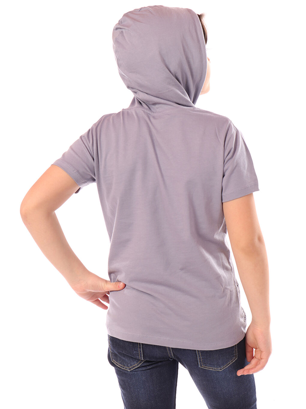 Gri Erkek Çocuk Baskılı Tişört-2