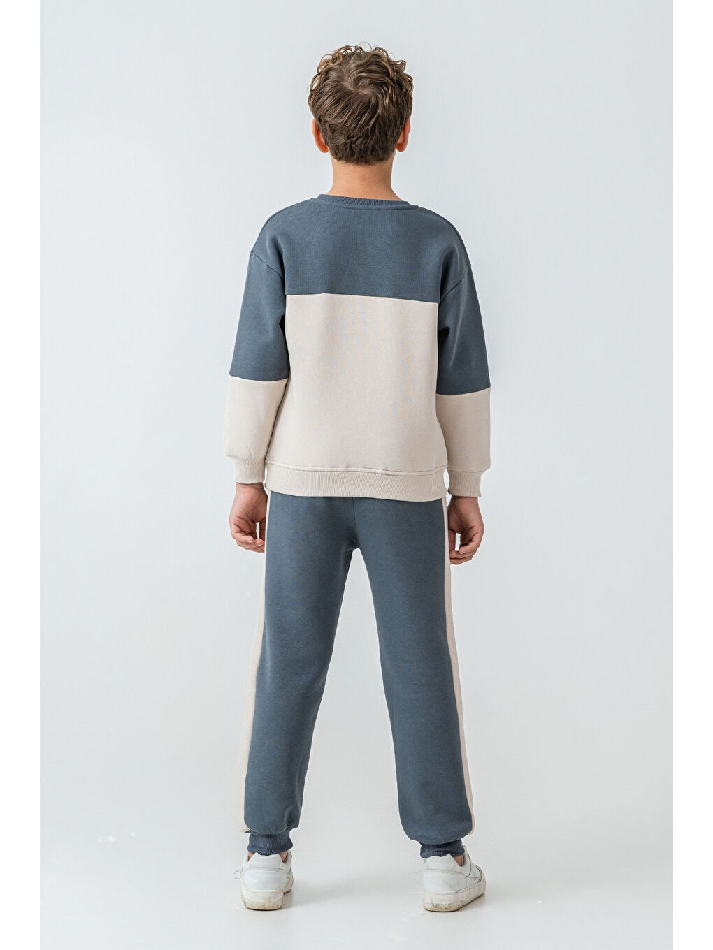 İndigo Erkek Çocuk Brooklyn Skat Clup Baskılı 3 İplik Kalın Kışlık Eşofman Takımı Ak4228-4