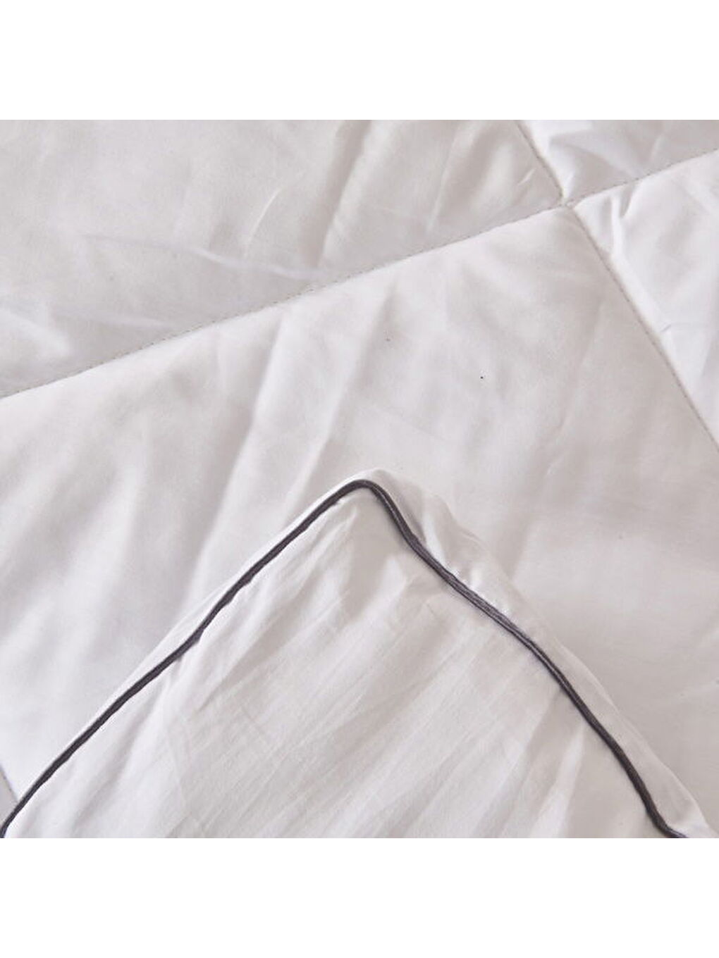 Soft Çift Kişilik Pamuk Microjel Yorgan - Beyaz - 195x215 cm-1