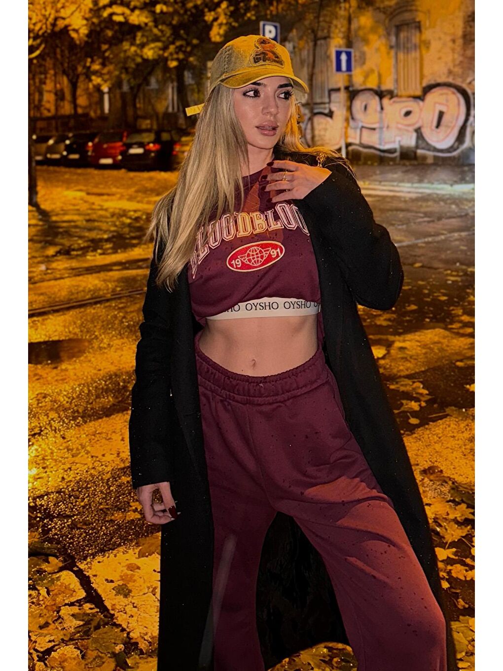 Bordo Bisiklet Yaka Alt Üst Eşofman Takım Mg2213-2