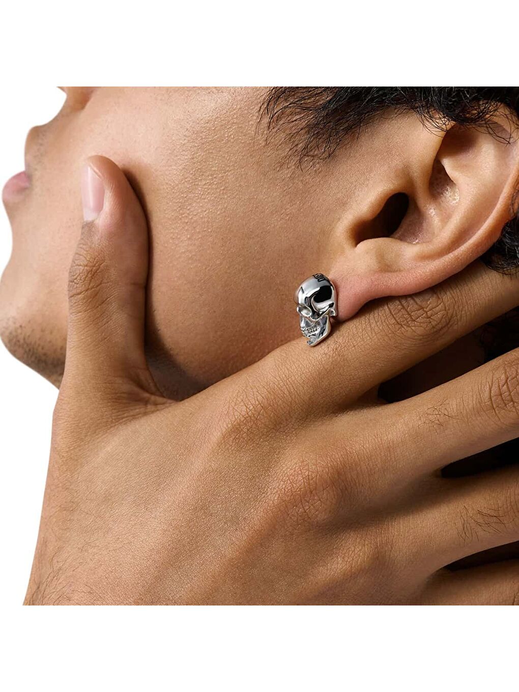 Gri DJDX1580-040 Erkek Küpe-3