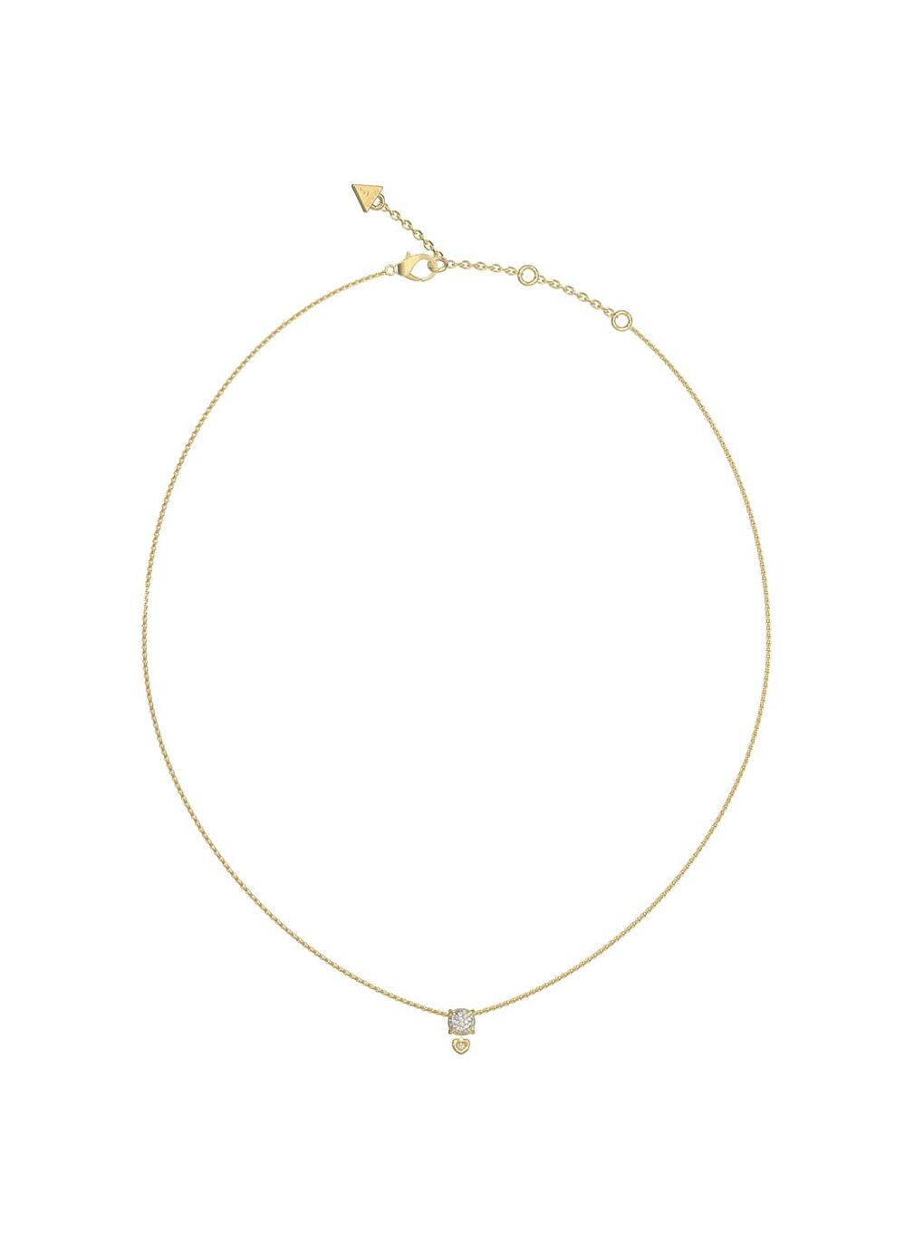 Sarı JGUJUBN05467JWYGTU Kalpli Kadın Kolye