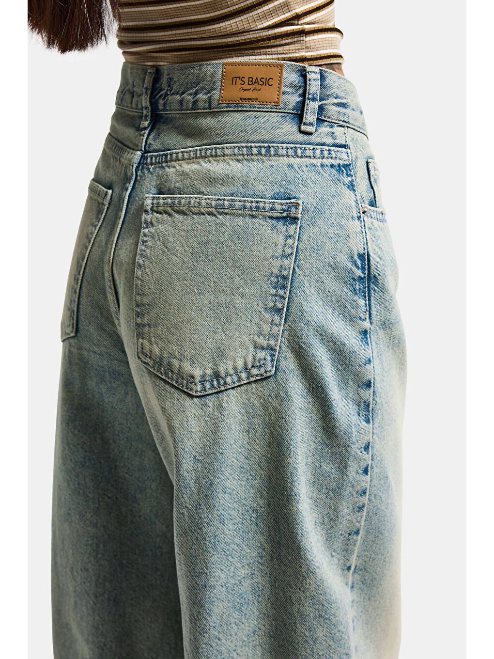 Mavi Kadın T.Kot Rengi 4s6-67 Wide Leg Loose Fit %100 Pamuk Denim Jean-3