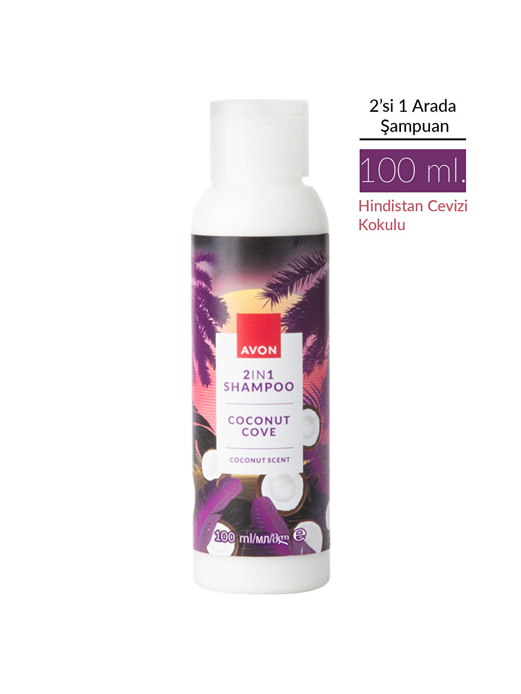 Hindistan Cevizi Kokulu 2’si 1 Arada Seyehat Boy Şampuan 100 Ml.-1