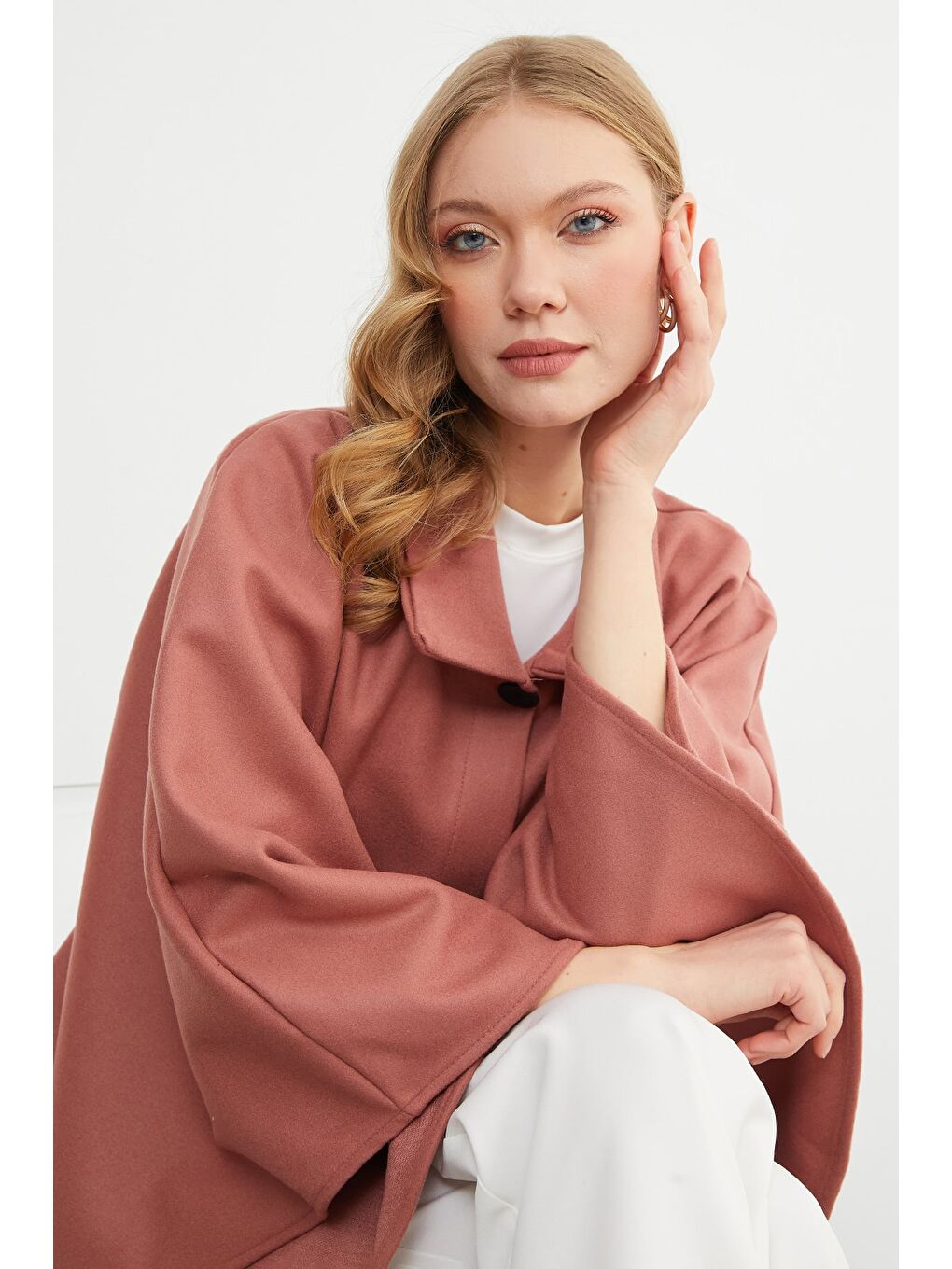 Pembe Kemerli Polo Yaka Kaşe Panço-3