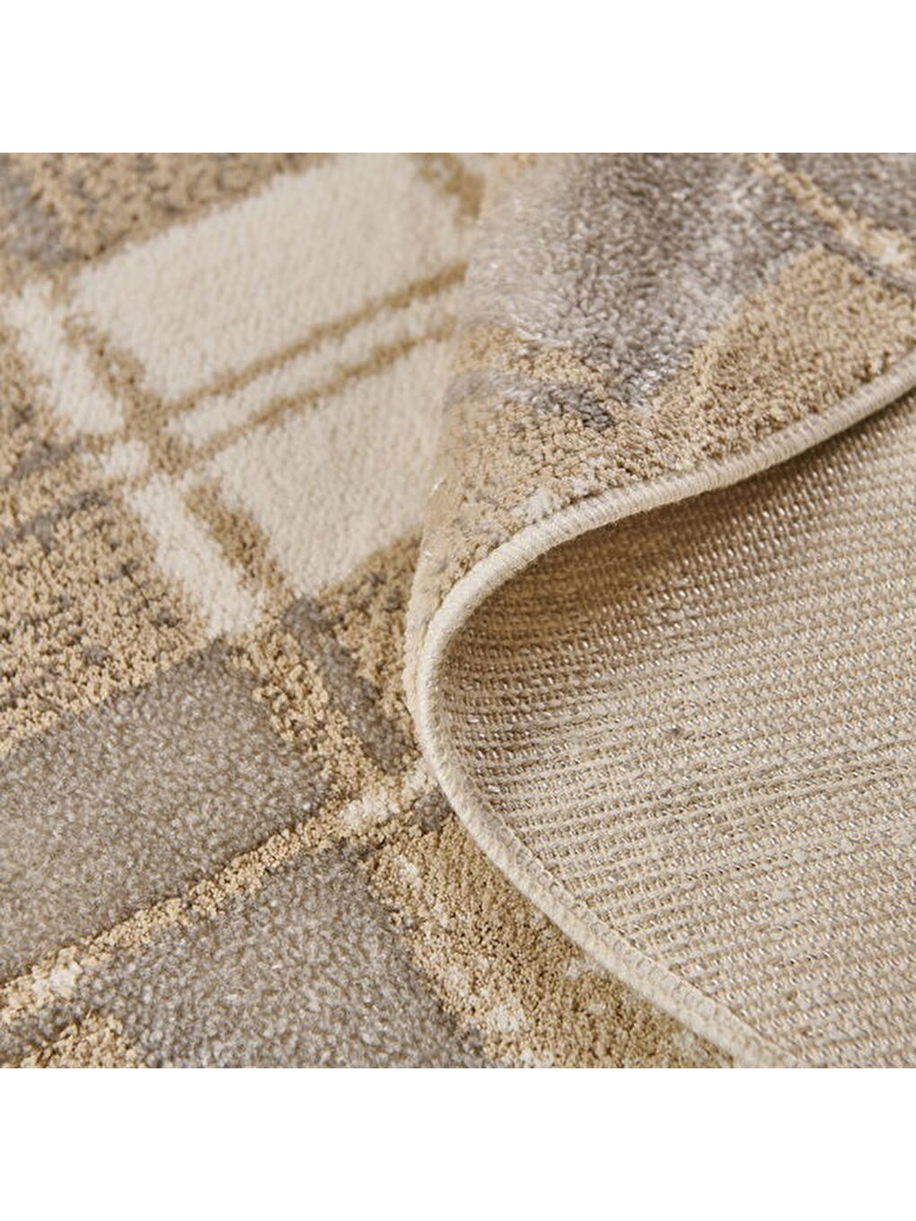 Soft Bear Halı - Bej - 120x120 cm-1