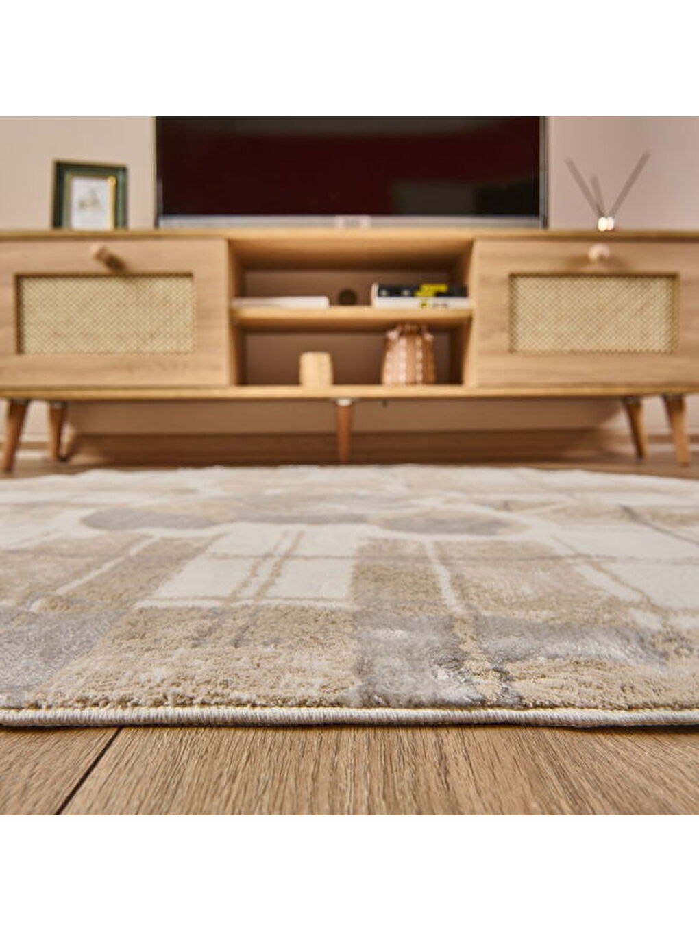 Soft Bear Halı - Bej - 120x120 cm-4