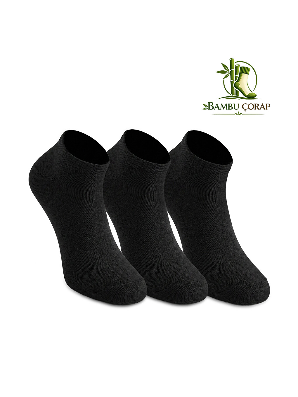 JEFRY 3 lü Erkek Bambu Siyah Çorap