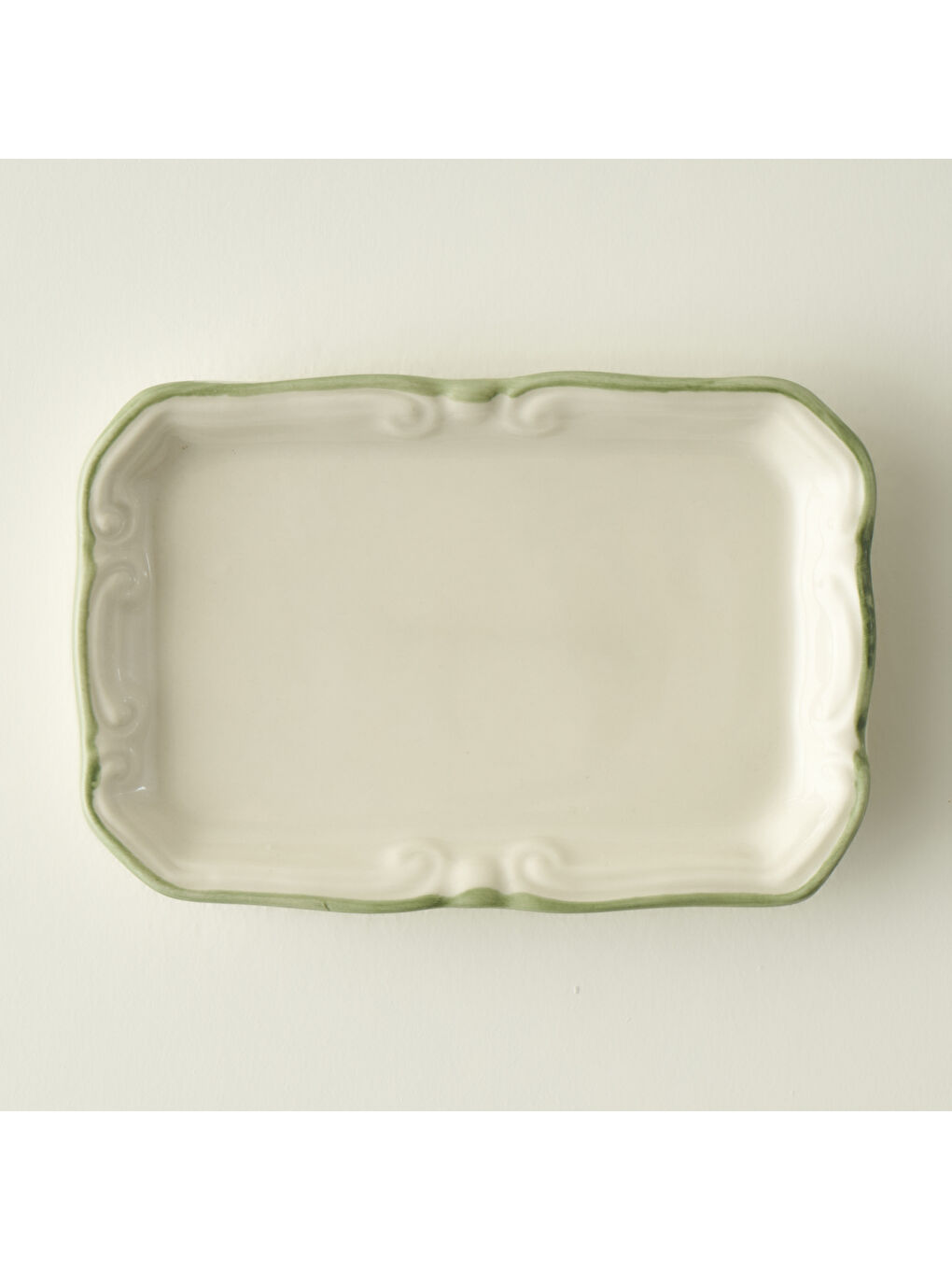 Julia Stoneware Mini Sunum Tabağı Yeşil (14x9,5 cm)