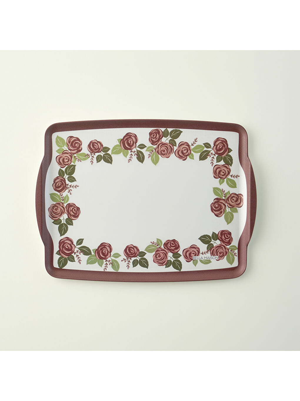 Pembe Rose Melamin Tepsi Gülkurusu (42x31 cm)