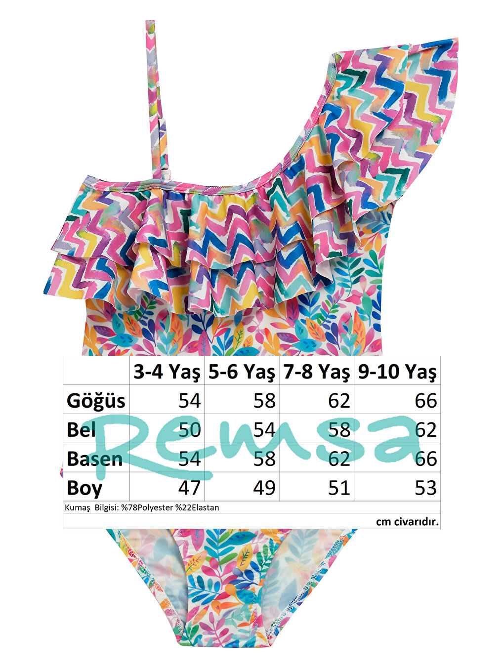 Pembe UV Korumalı Askılı Mayo Kız Çocuk Yüzücü Mayo 5221 Pudra-3