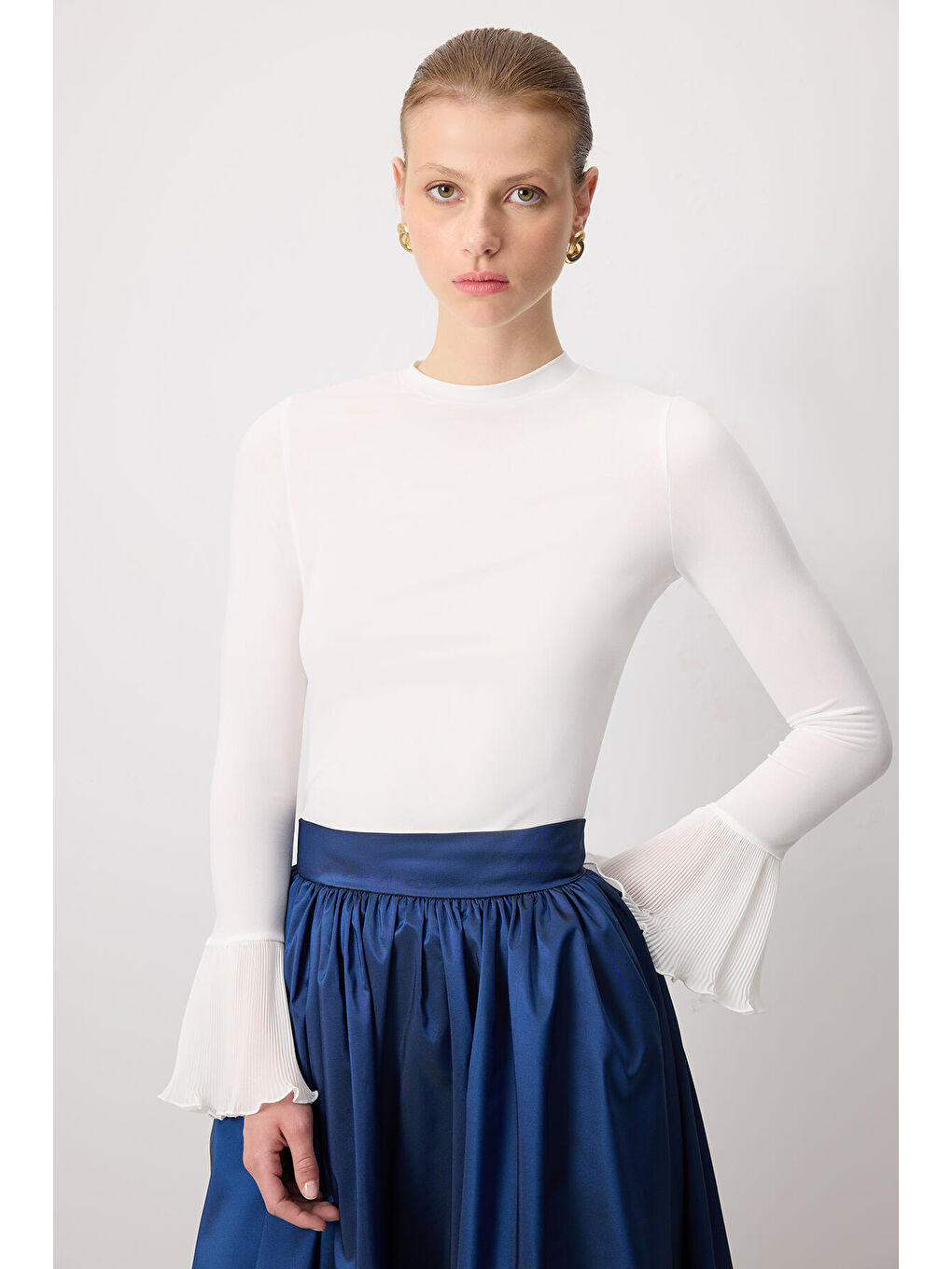 Ekru Pileli Manşet Body-1