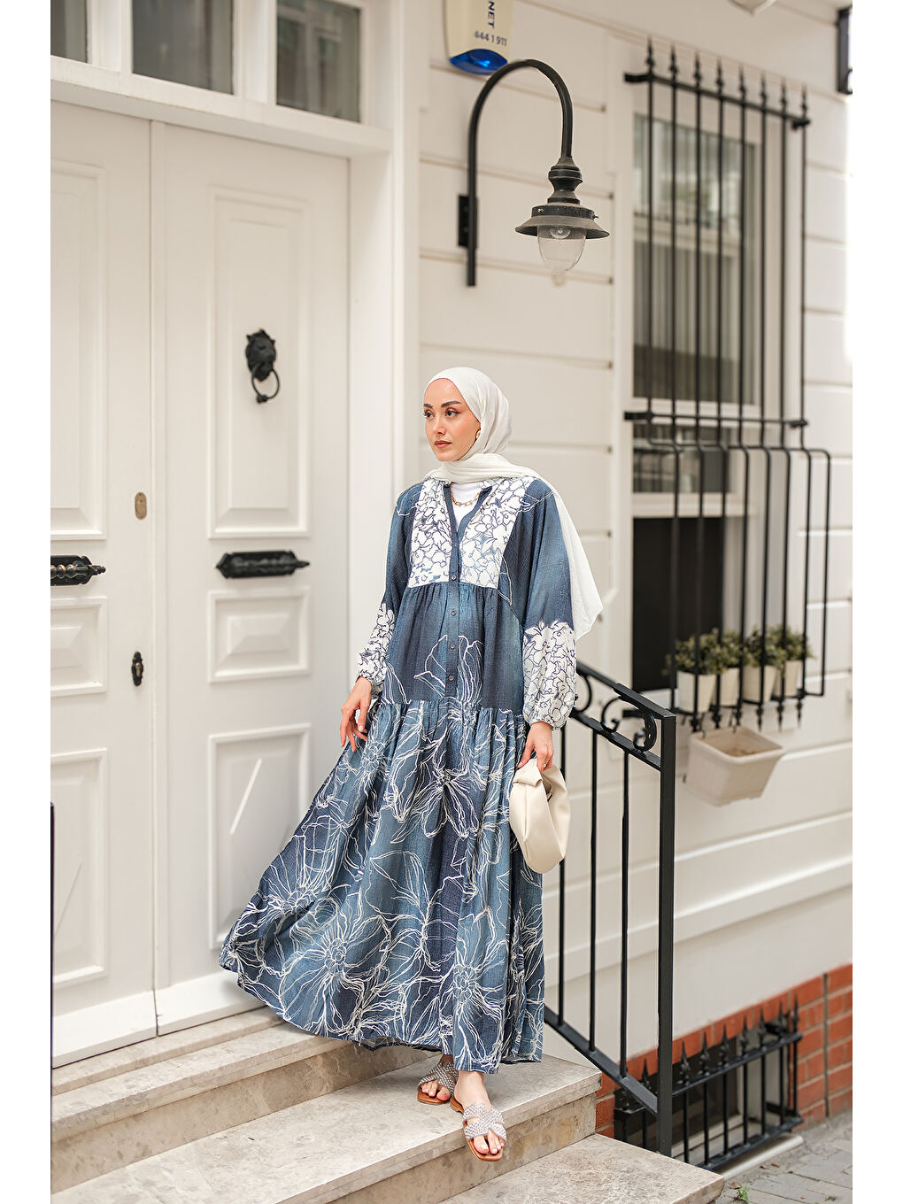 Kadın Yeliz Model Elbise Mavi