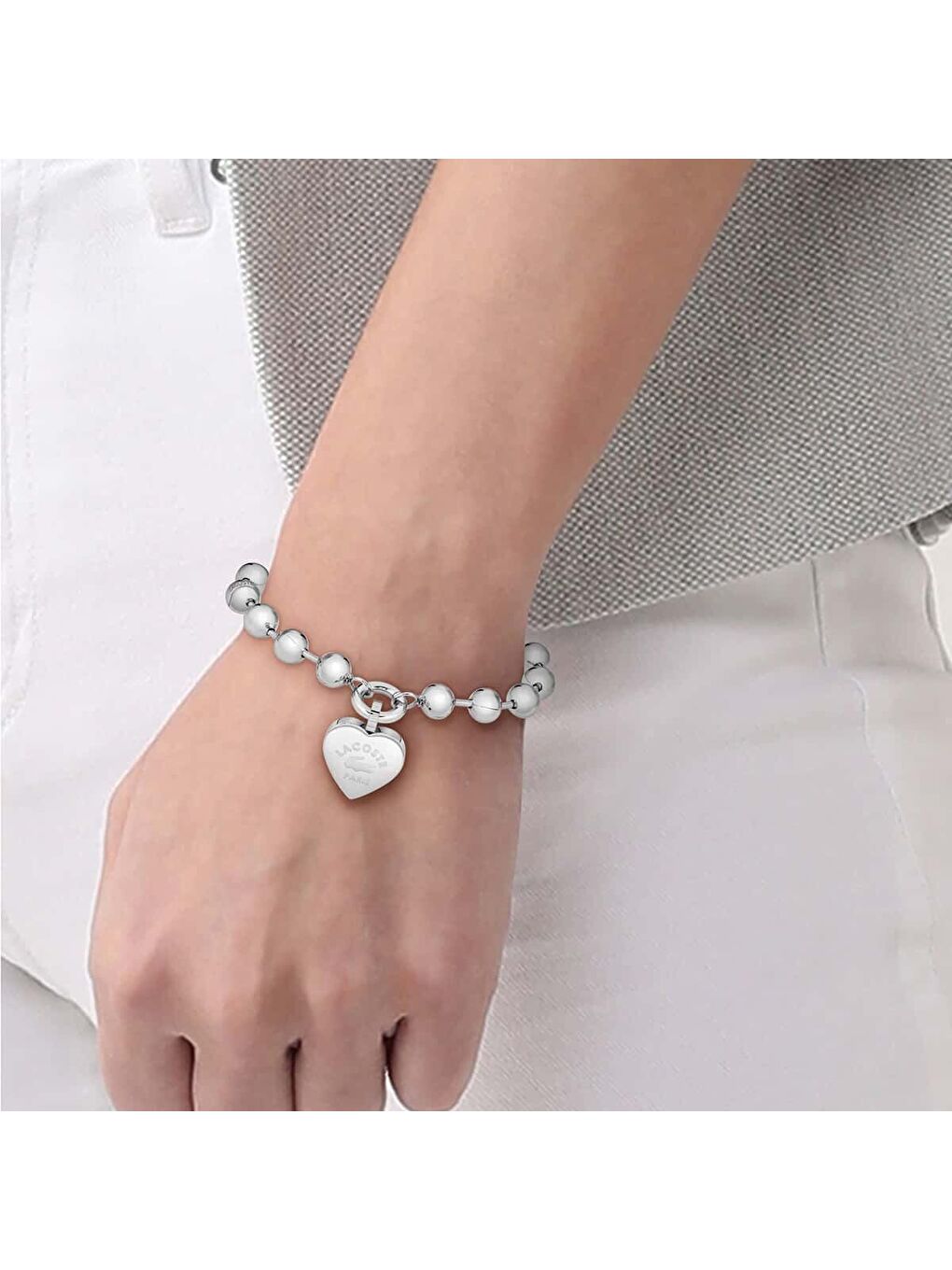 Gri LACJ2040505 Kalpli Kadın Bileklik-3