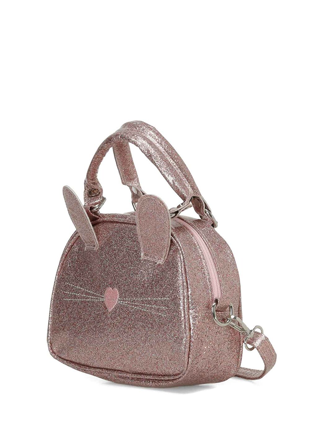 PVC KEDİ EL 4PR Pembe Kız Çocuk El Çantası-1