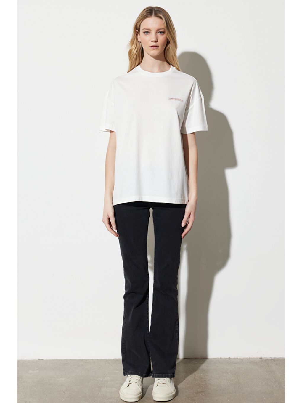 Siyah Bootcut Fit Normal Bel Bol Paça Esnek Jean Jean Pantolon-3