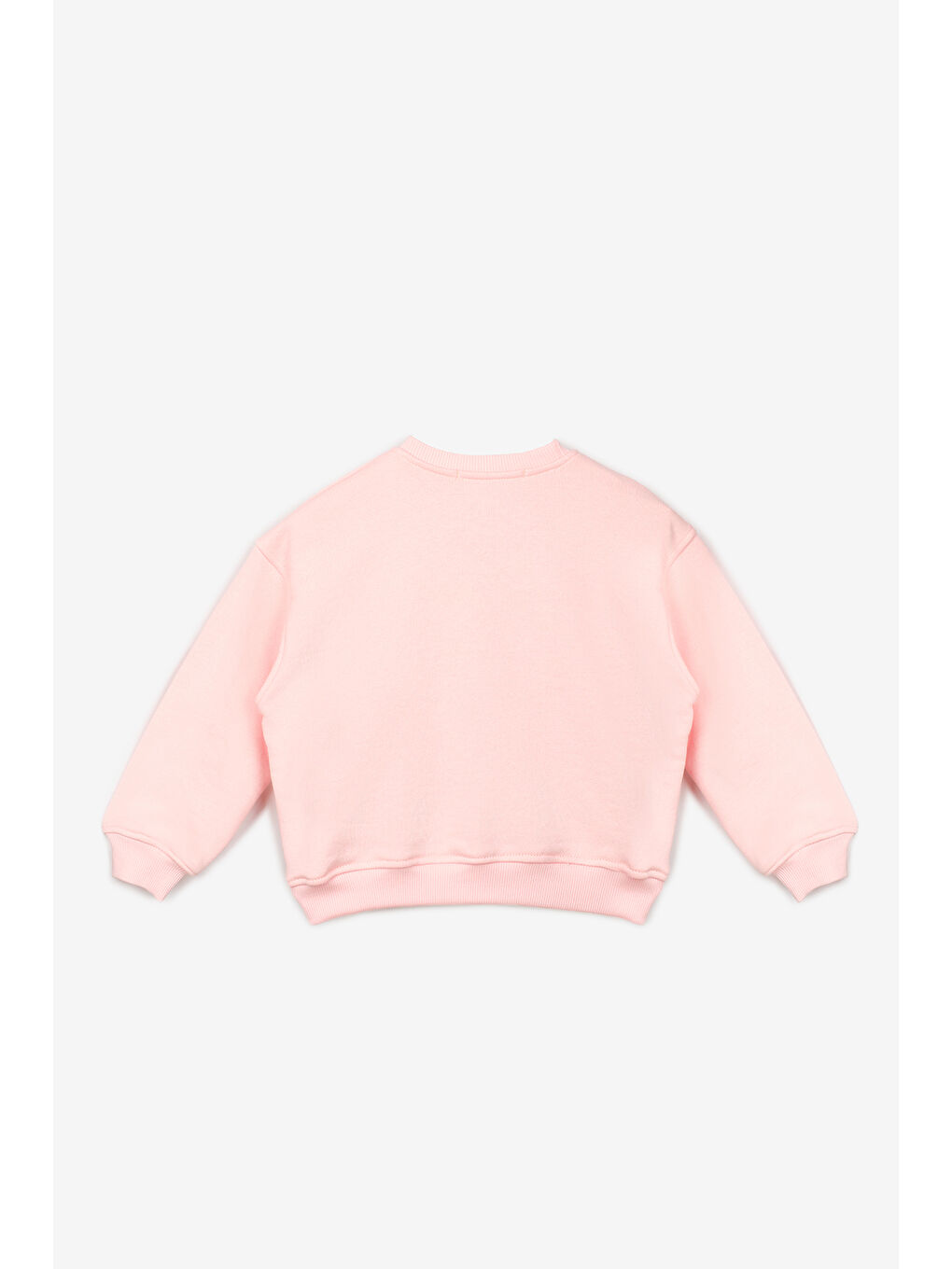 Pembe Yıldız Nakışlı Kurdele Detaylı Kız Çocuk Sweatshirt-1