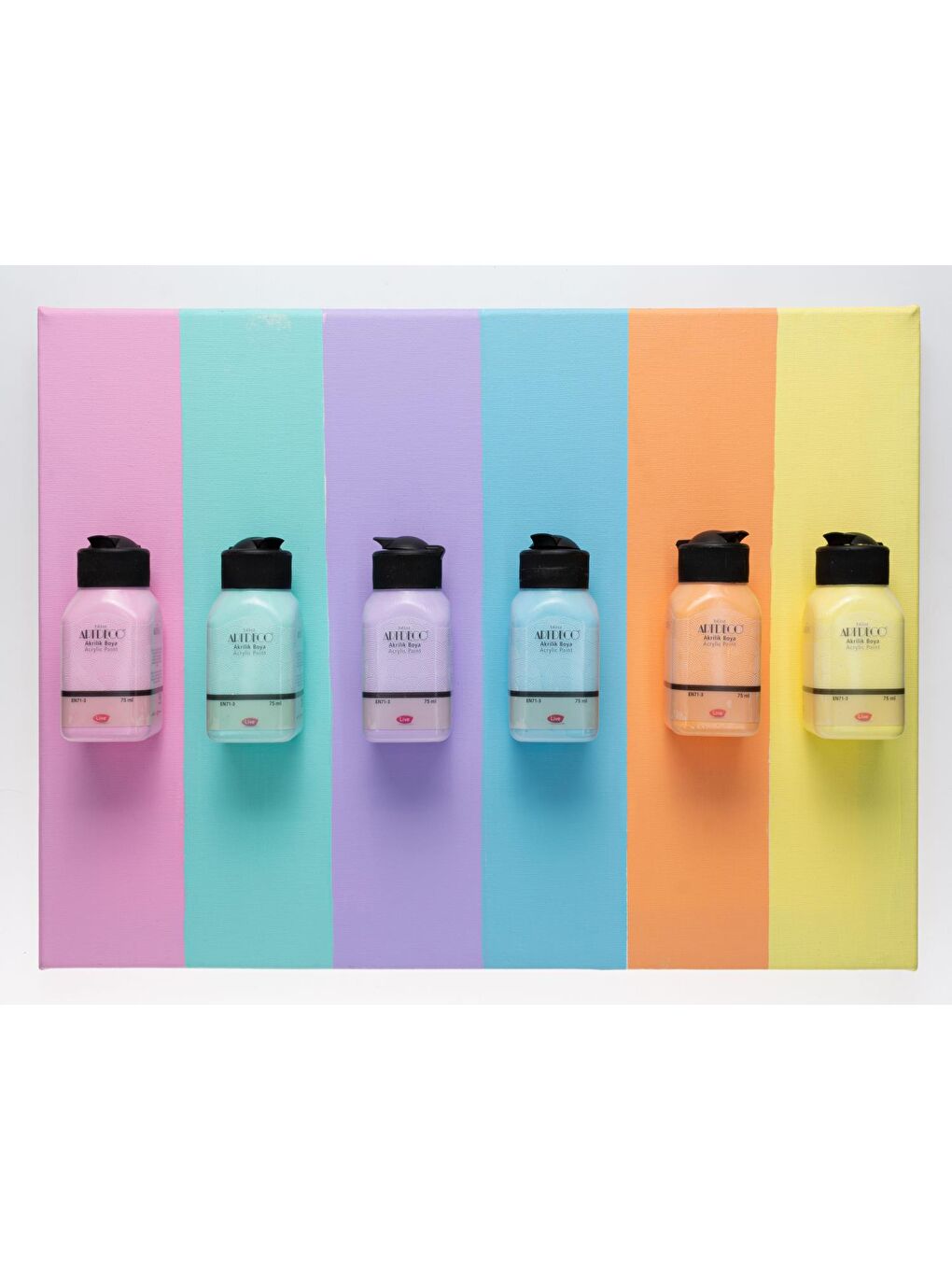 Akrilik Boya 6x75 ml Set Pastel Renkler (070I-AS2)-1