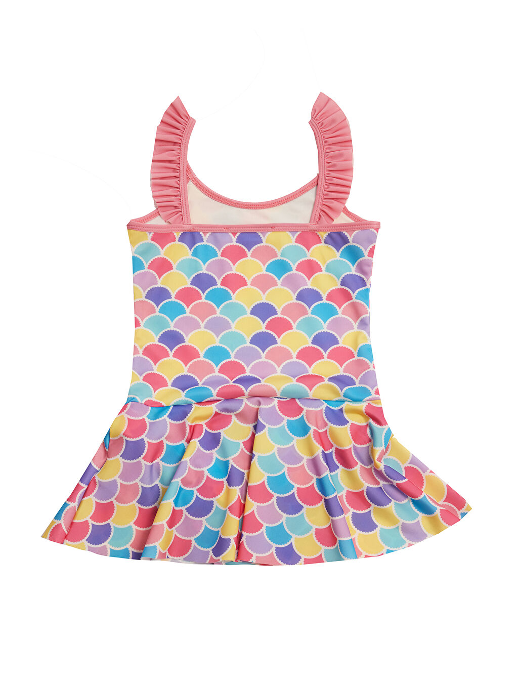 UV Korumalı Askılı Elbise Mayo Kız Çocuk Yüzücü Mayo 5223 Sarı-2