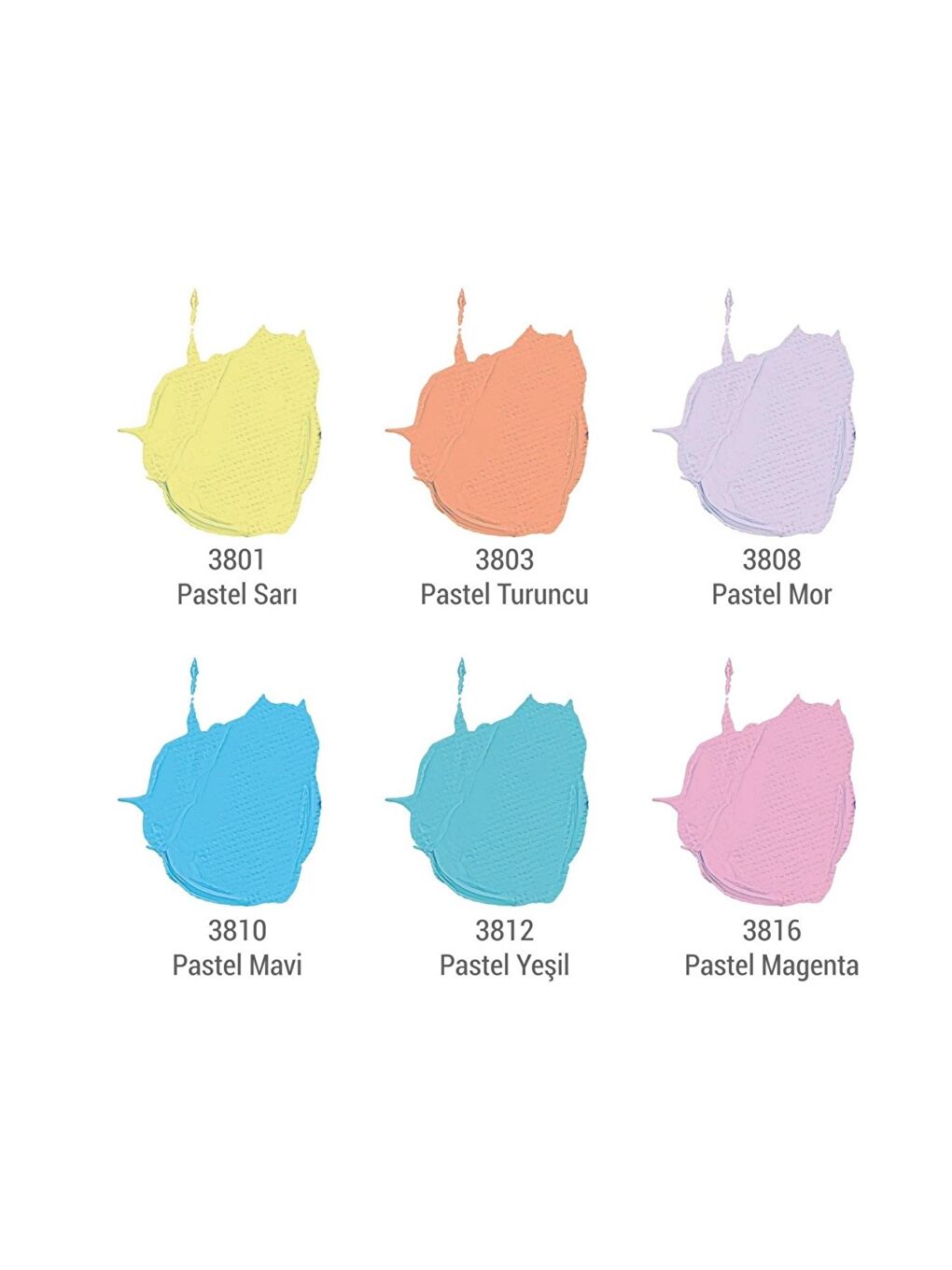 Akrilik Boya 6x75 ml Set Pastel Renkler (070I-AS2)-2