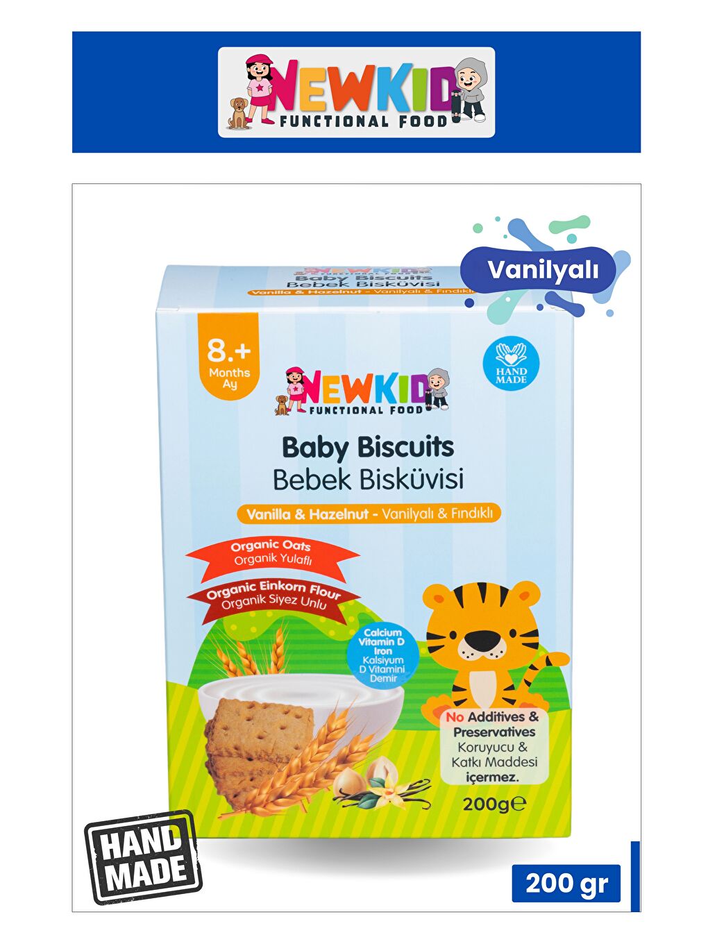Vanilyalı & Fındıklı Bebek Bisküvisi 200 g