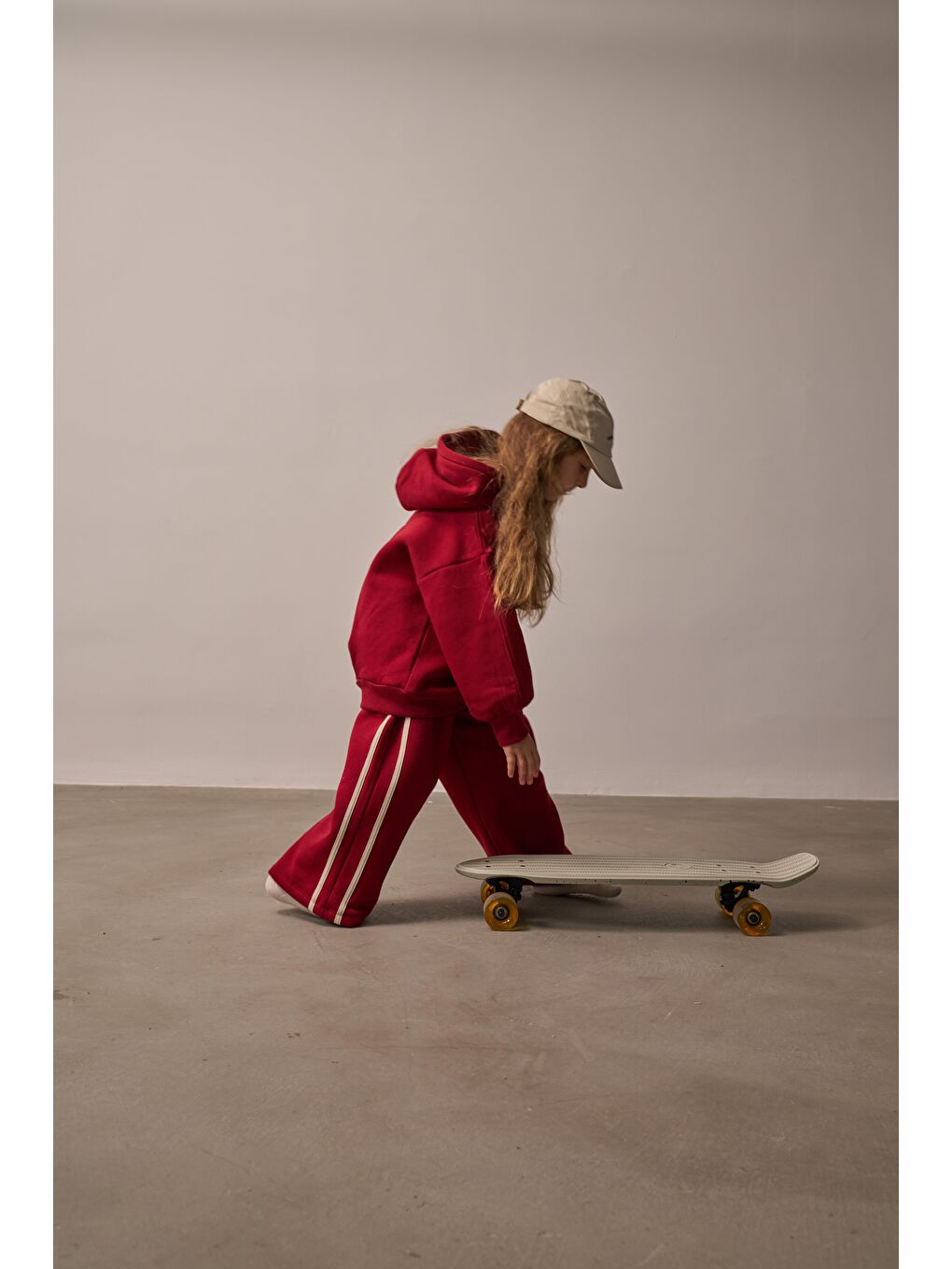 Bordo Hello Nakışlı Alt Üst Takım-6