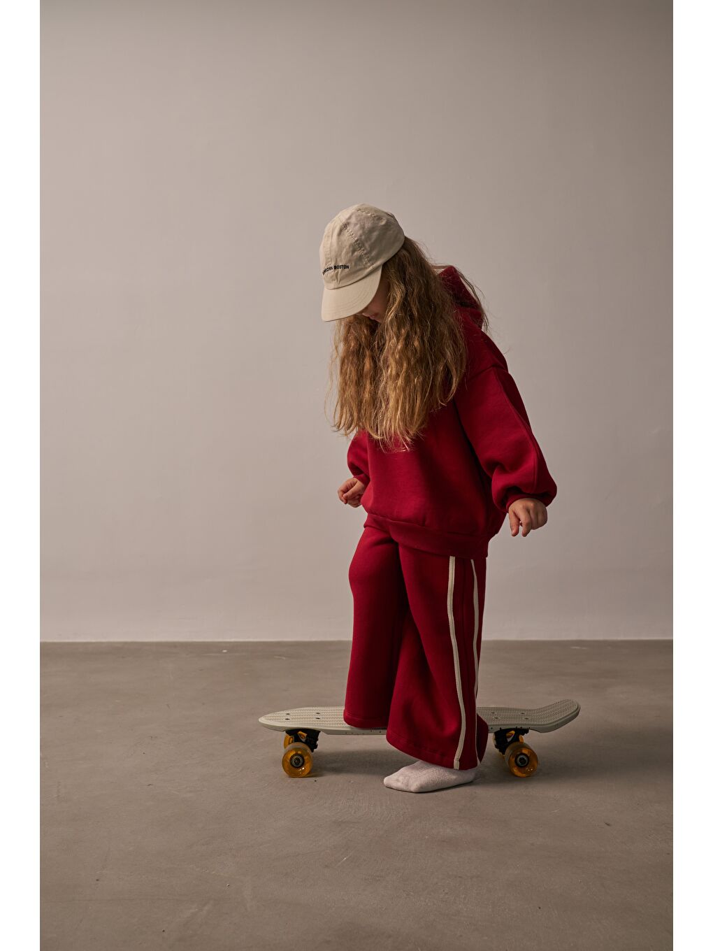 Bordo Hello Nakışlı Alt Üst Takım-7