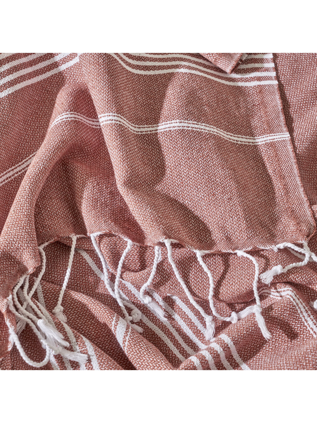 Kahverengi %100 Pamuk Alora Peştamal Kiremit (95x180 cm)-1