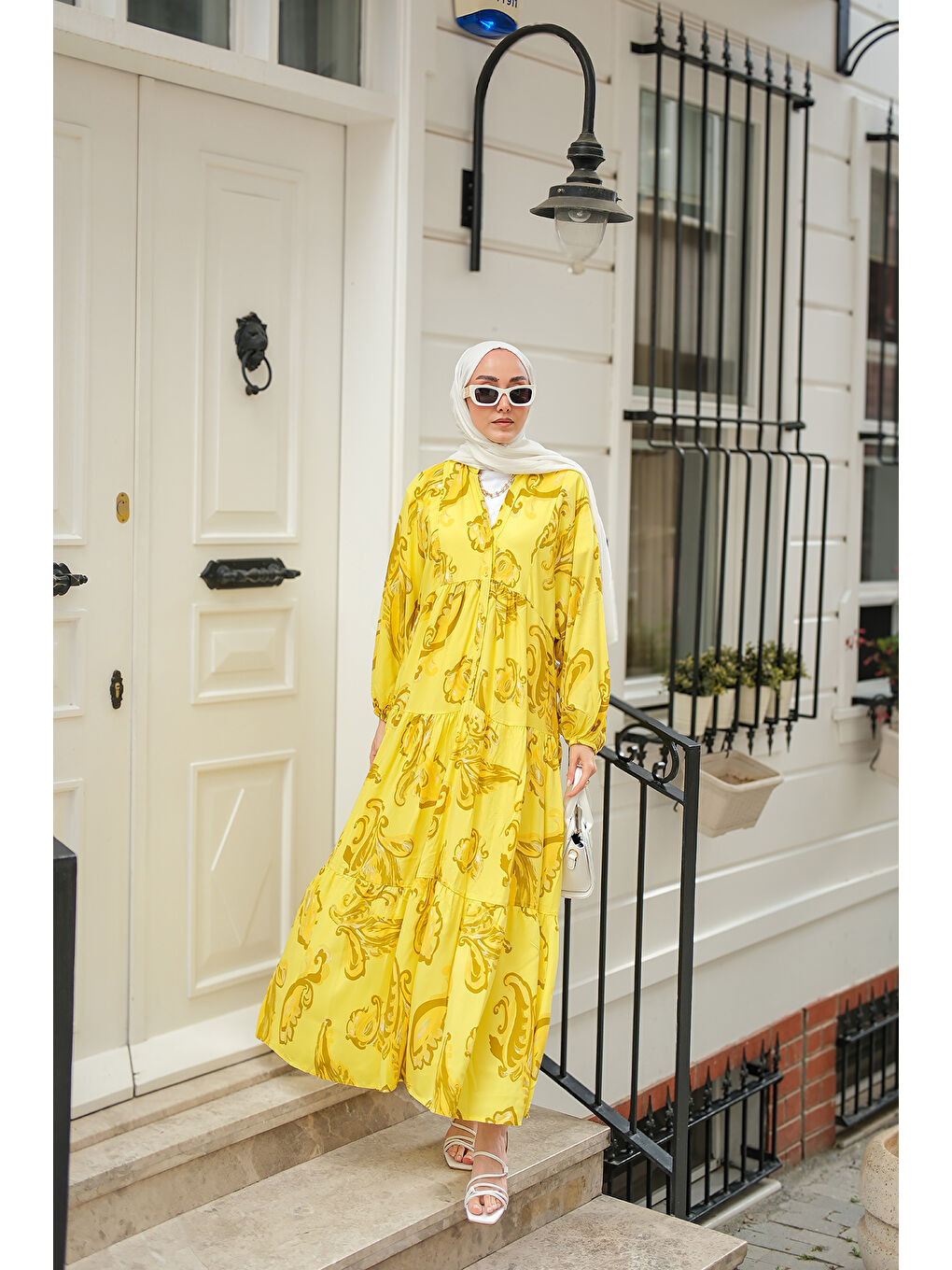 Kadın Katleya Model Elbise Sarı