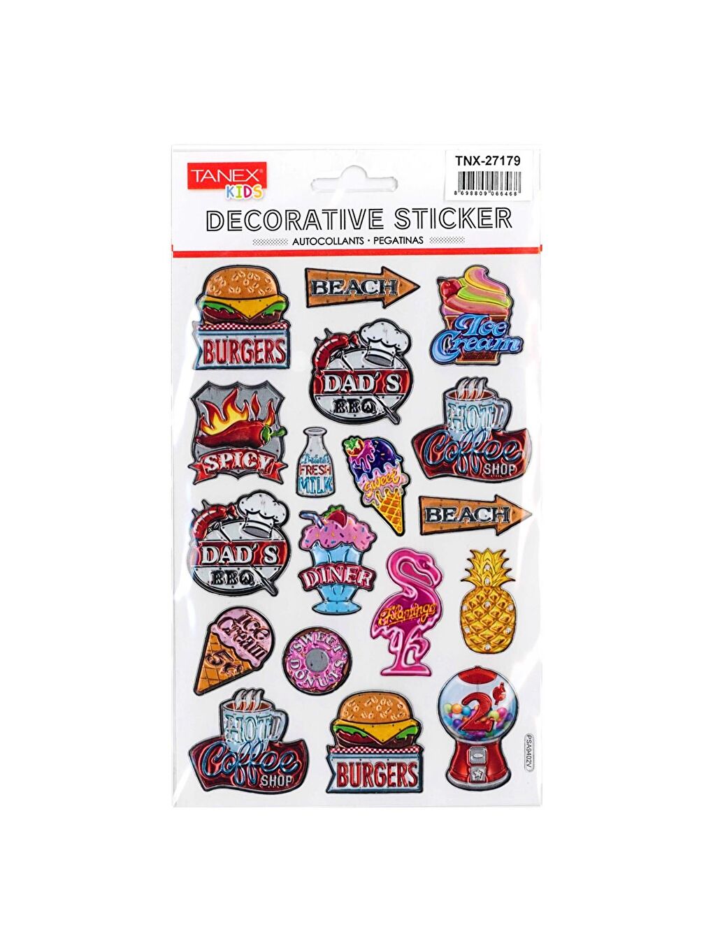 Kids Sticker Puffy Fast Food Serisi (27179)