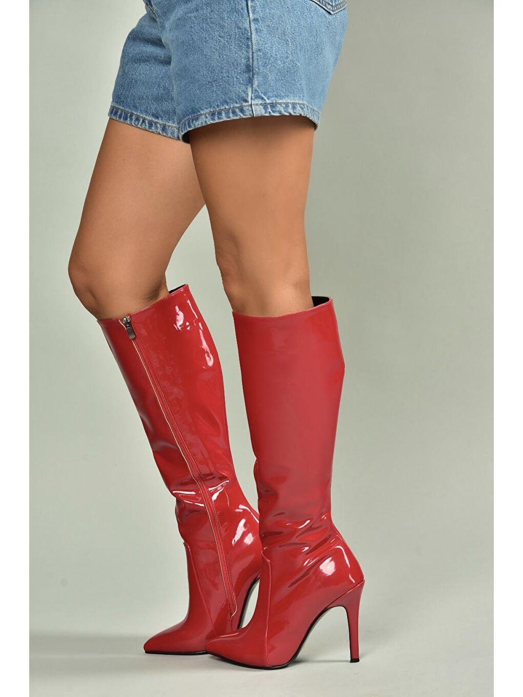 Kırmızı Kadın Çizme N372530108-2