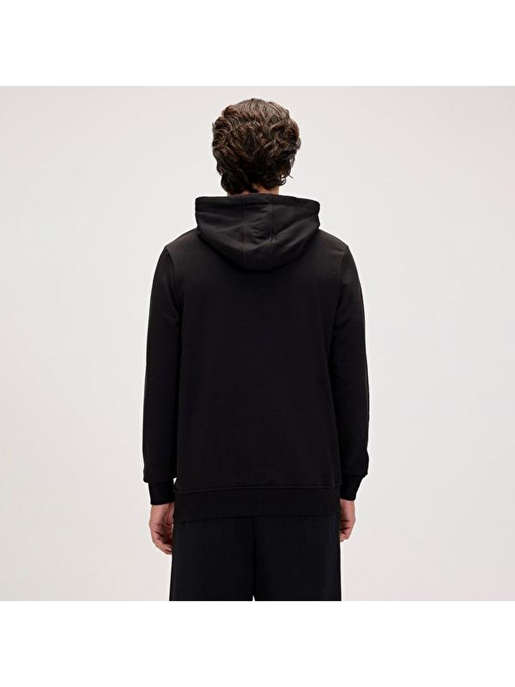 Drake Oversize Erkek Siyah Kapüşonlu Hoodie-3