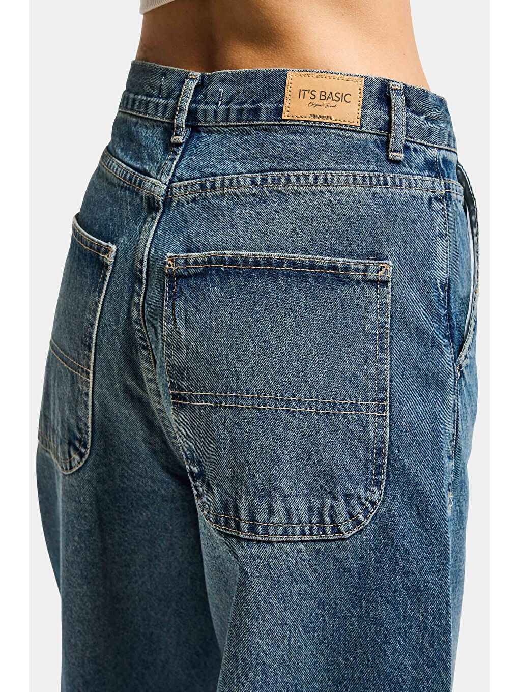 Mavi Kadın Jean Rengi 2s6-8 Skater Fit Bol Kesim %100 Pamuk Denim Jean-6