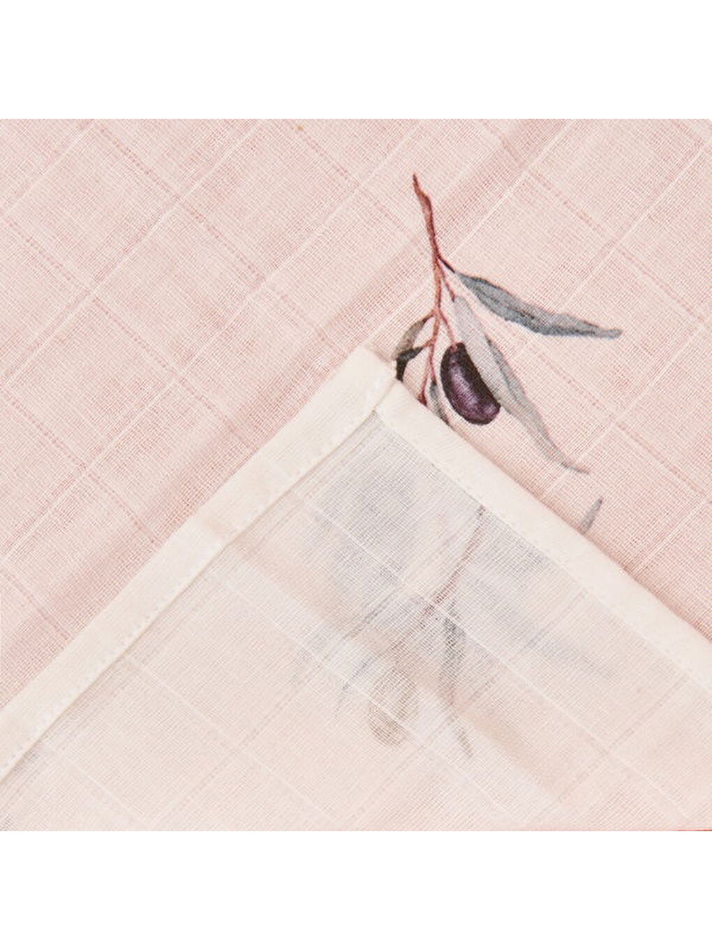 Soft Müslin Zeytin Desenli Kurulama Bezi - Beyaz - 40x60 cm-3