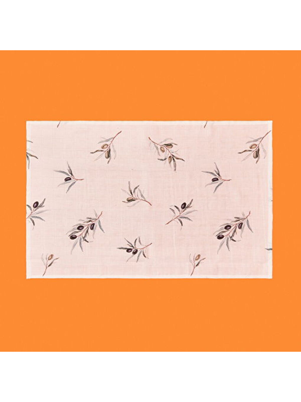 Soft Müslin Zeytin Desenli Kurulama Bezi - Beyaz - 40x60 cm-4