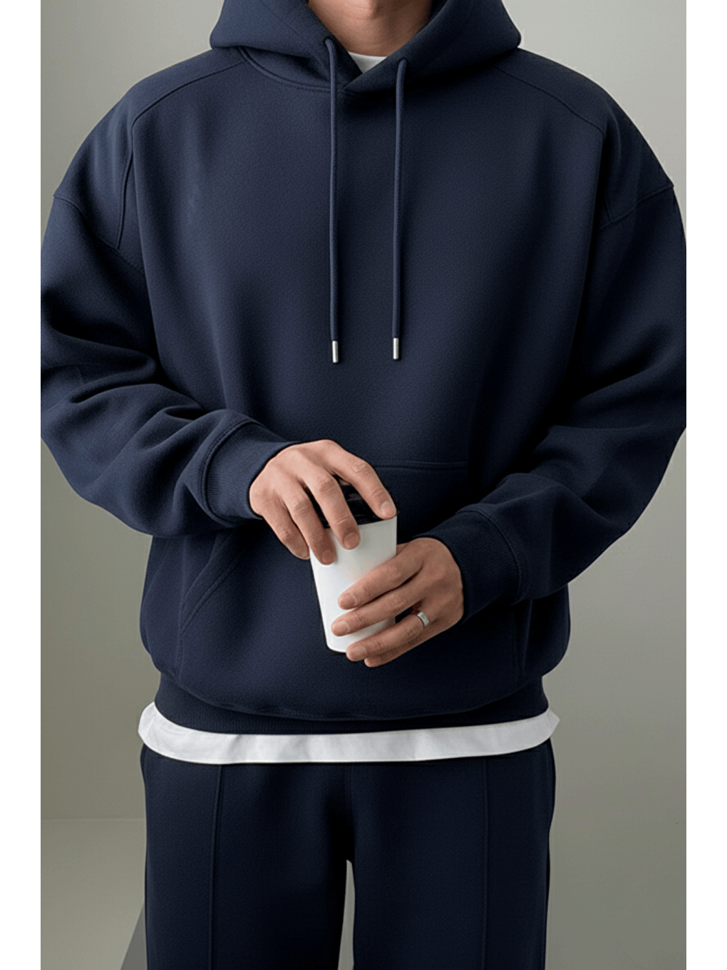 Lacivert Erkek Eşofman Takımı Şardonlu 3 İplik İçi Polarlı Günlük Eşofman Takımı 3İPLİK-TAKIM-1