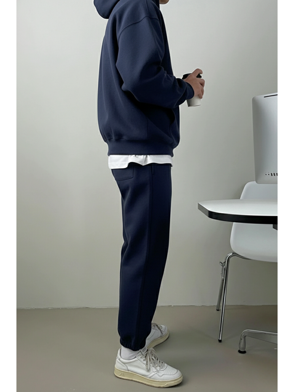 Lacivert Erkek Eşofman Takımı Şardonlu 3 İplik İçi Polarlı Günlük Eşofman Takımı 3İPLİK-TAKIM-2