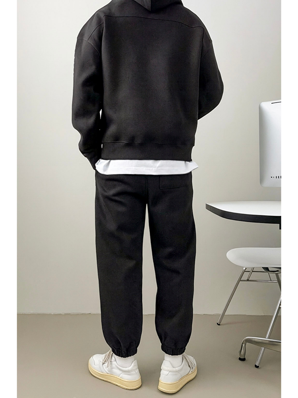 Siyah Erkek Eşofman Takımı Şardonlu 3 İplik İçi Polarlı Günlük Eşofman Takımı 3İPLİK-TAKIM-3