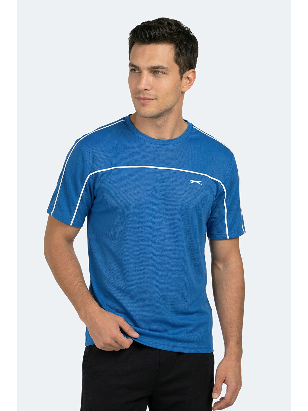 REVIVE Erkek Saks Mavi Tişört-4