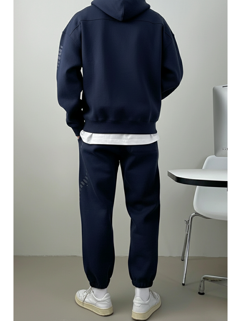 Lacivert Erkek Eşofman Takımı Şardonlu 3 İplik İçi Polarlı Günlük Eşofman Takımı 3İPLİK-TAKIM-3