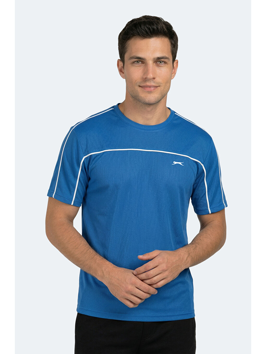 REVIVE Erkek Saks Mavi Tişört-6